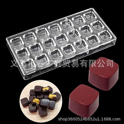 PE Chocolate Mold Square Lattice Round Love Egg Ice Chocolate Baking Tools A Variety Of Optional