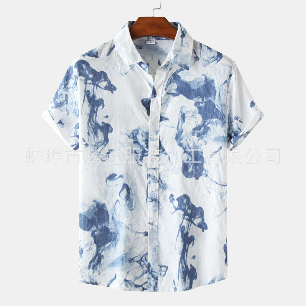 Fashion Trend Casual Printed Men's Casual Shirt