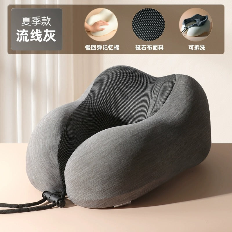 Memory Foam U-shaped Neck Pillow U-shaped Pillow Headrest Train Airplane Travel Office Sleeping Portable Neck Pillow Pillow