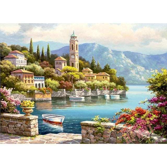 5d Diamond Painting Full Of Diamond Landscape Diamond Embroidery Decorative Painting