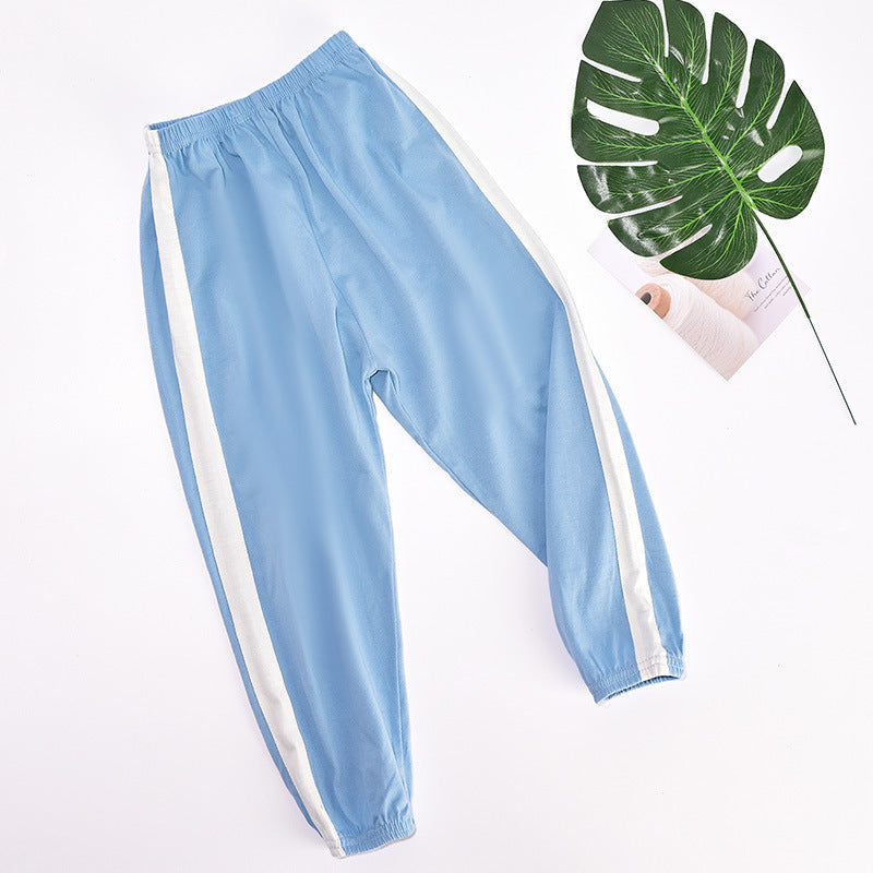 Children's Mosquito-proof Pants Pure Cotton Summer Boys' Sports Ankle-tied Pants Girls' Casual Trousers Children's Baby Bloomers