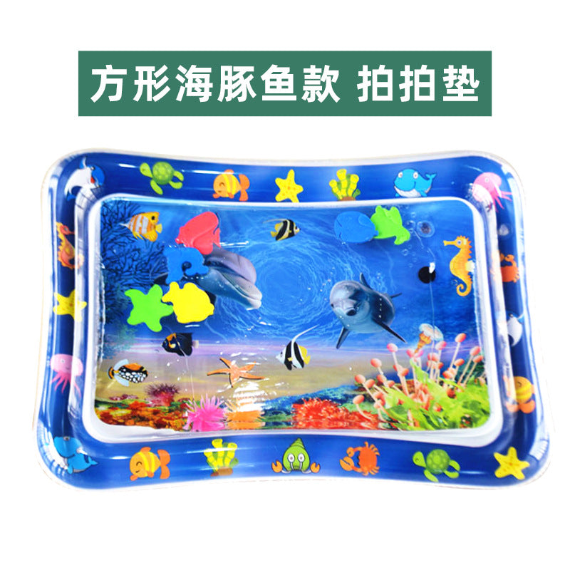 Cross-border Explosion-proof PVC Inflatable Water Mat Children's Baby Climbing Mat Pat Mat Water Injection Mat Toy Pat Le Cushion