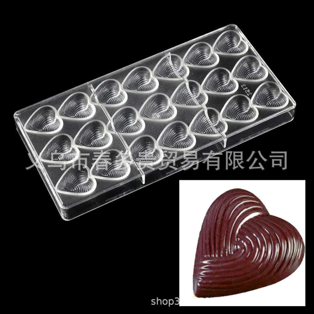 PE Chocolate Mold Square Lattice Round Love Egg Ice Chocolate Baking Tools A Variety Of Optional