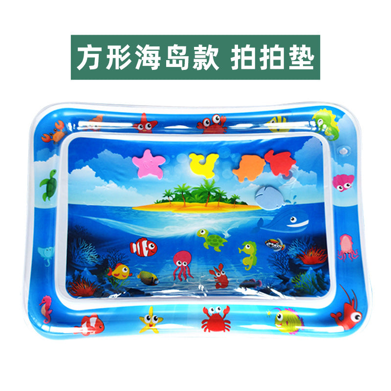 Cross-border Explosion-proof PVC Inflatable Water Mat Children's Baby Climbing Mat Pat Mat Water Injection Mat Toy Pat Le Cushion