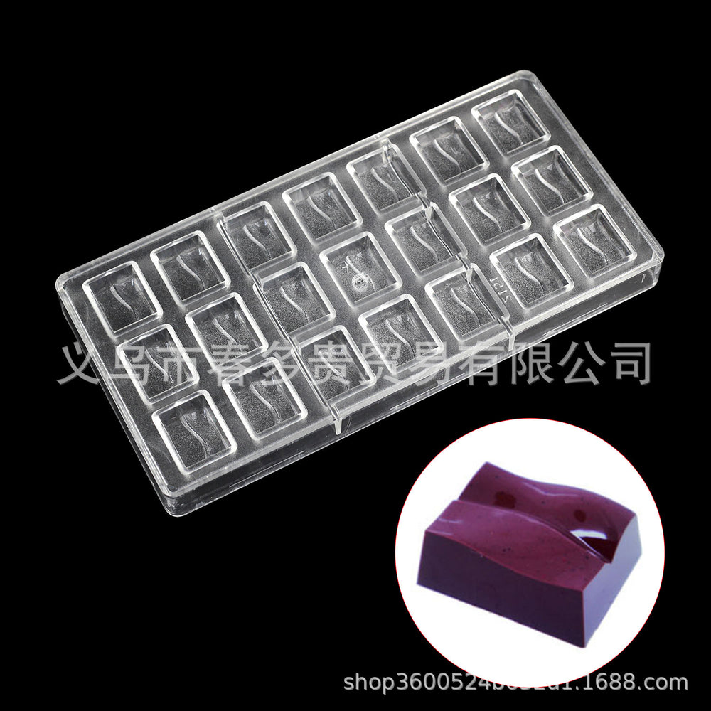 PE Chocolate Mold Square Lattice Round Love Egg Ice Chocolate Baking Tools A Variety Of Optional