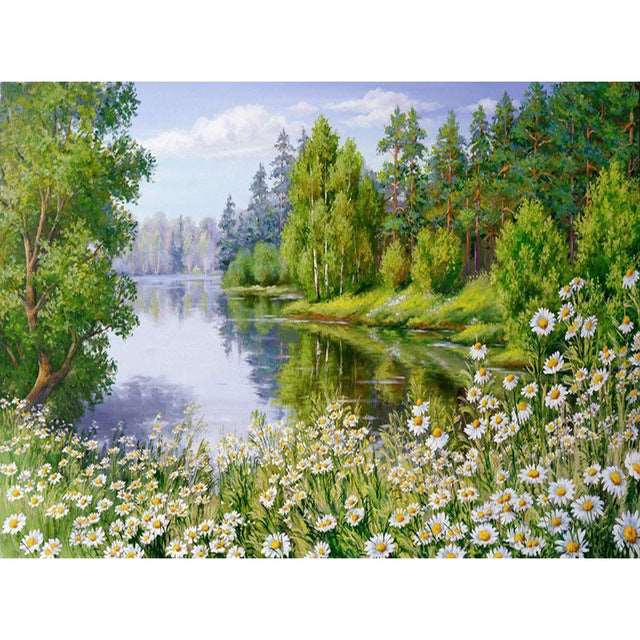 5d Diamond Painting Full Of Diamond Landscape Diamond Embroidery Decorative Painting