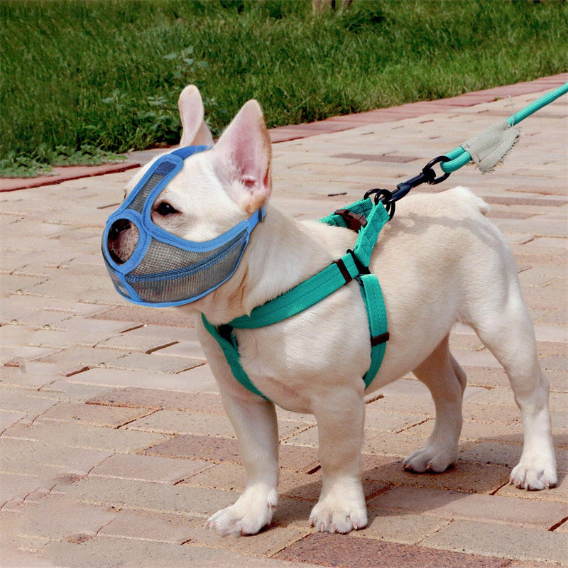 Short-mouth Dog Mouth Cover Anti-bite Method Dou Bago Bulldog Special Mouth Cover Anti-picking Pet Mask