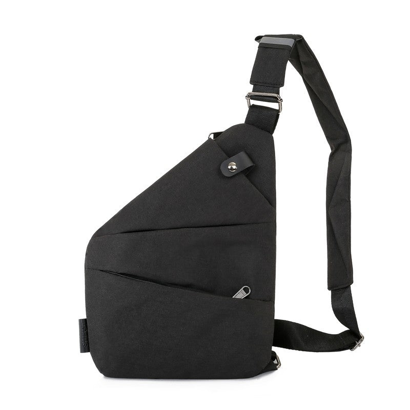 Casual Simple Men's Messenger Bag Storage Outdoor Riding Chest Bag Trend Close-fitting Anti-splashing Mobile Phone Gun Bag Wholesale