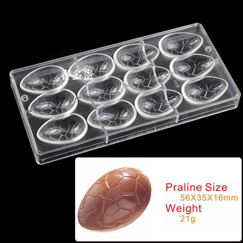 PE Chocolate Mold Square Lattice Round Love Egg Ice Chocolate Baking Tools A Variety Of Optional