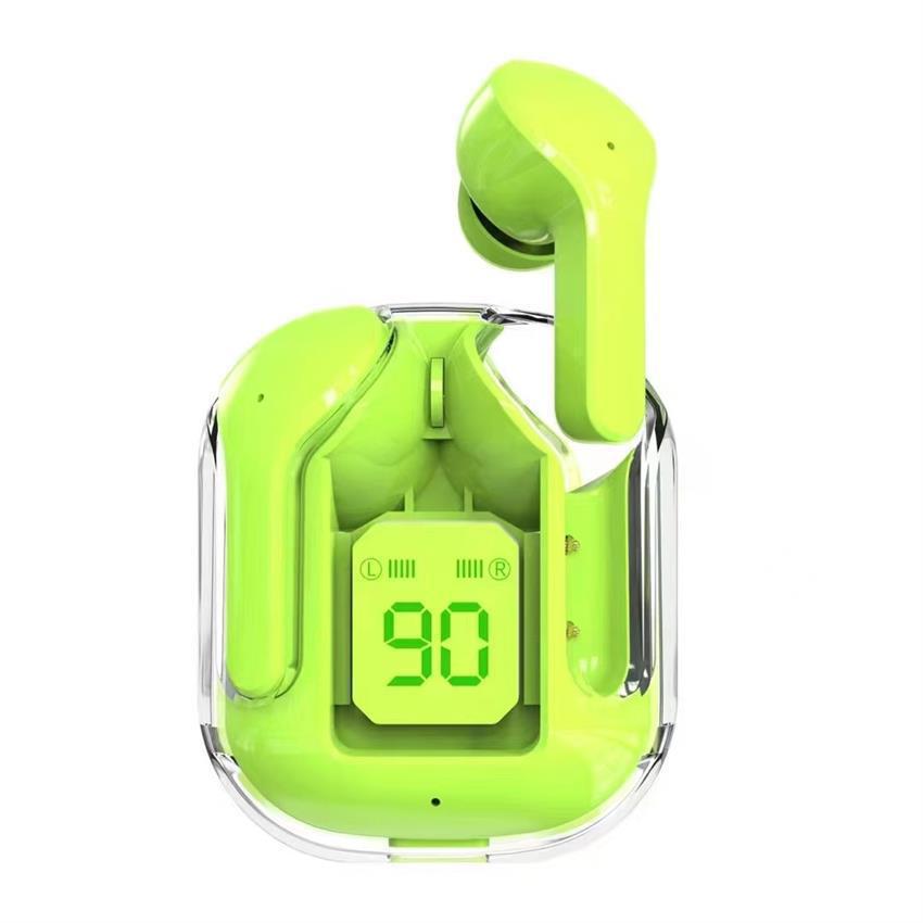 Air31 Bluetooth Headset In-ear Digital Display Call Music Long Endurance Portable Transparent Space Warehouse Bluetooth