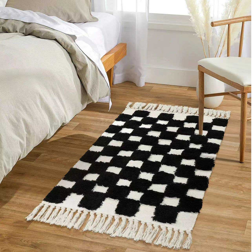 Tassel Carpet Cotton Thread Three-dimensional Tufted Bedroom Bedside Mat