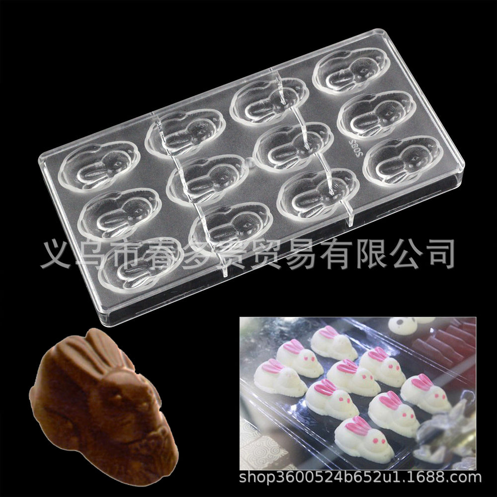 PE Chocolate Mold Square Lattice Round Love Egg Ice Chocolate Baking Tools A Variety Of Optional