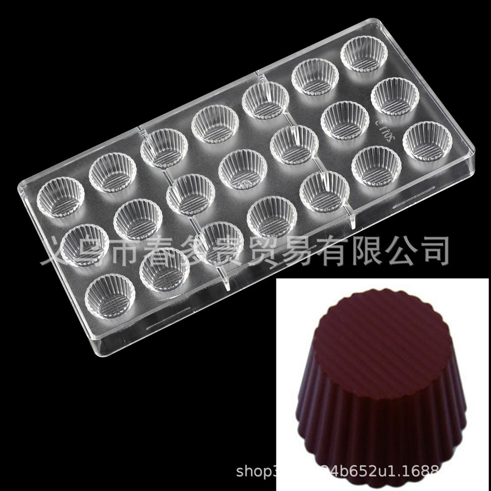 PE Chocolate Mold Square Lattice Round Love Egg Ice Chocolate Baking Tools A Variety Of Optional