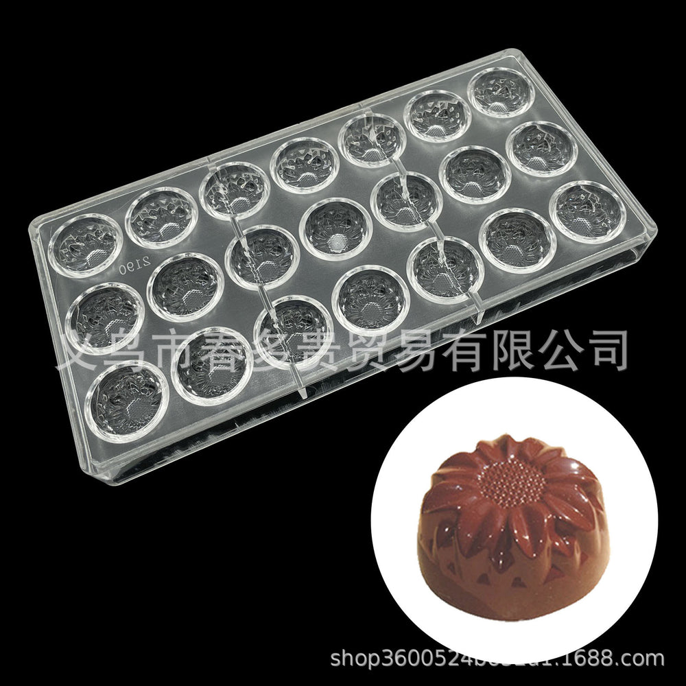 PE Chocolate Mold Square Lattice Round Love Egg Ice Chocolate Baking Tools A Variety Of Optional