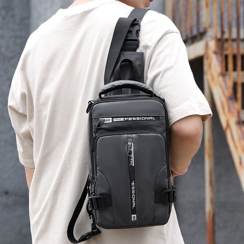 [Three Kinds Of Back Method] Multi-functional Chest Bag Men's Messenger Bag Shoulder Bag Small Backpack Shoulder Bag Chest Bag Student Bag