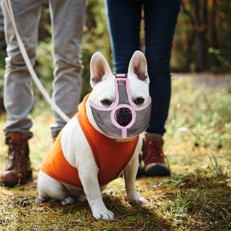 Short-mouth Dog Mouth Cover Anti-bite Method Dou Bago Bulldog Special Mouth Cover Anti-picking Pet Mask