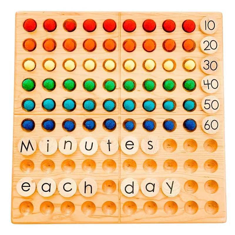 Hundreds Board Montessori Teaching Aids 1-100 Number Continuous Board Kindergarten Early Education Mathematics Addition And Subtraction Wooden Toy