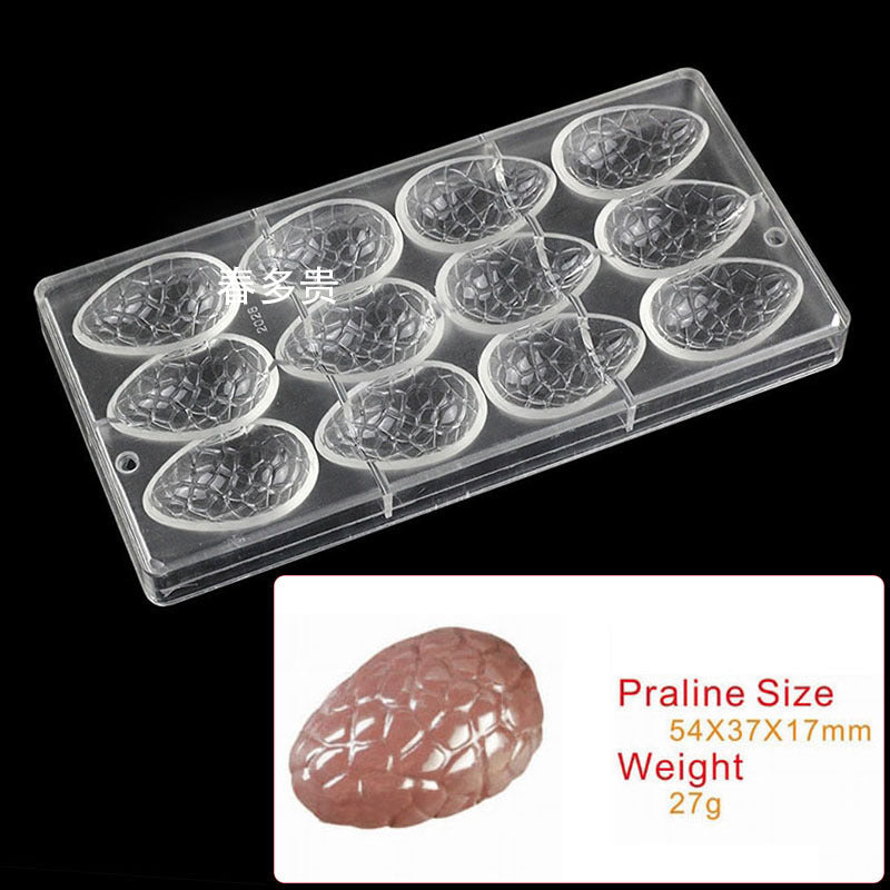 PE Chocolate Mold Square Lattice Round Love Egg Ice Chocolate Baking Tools A Variety Of Optional