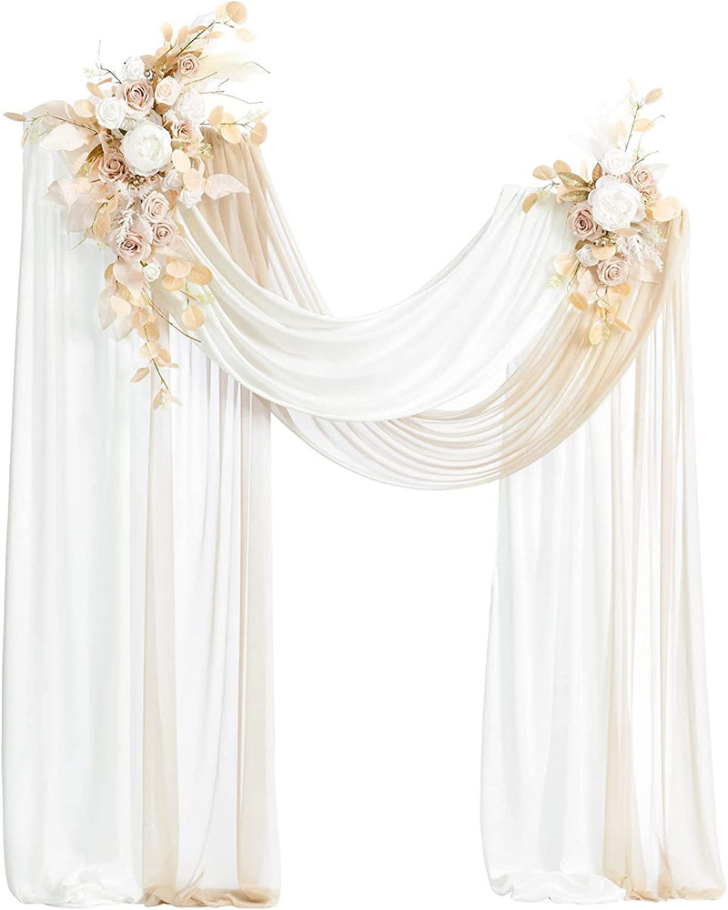 Wedding Arch Flower Four-piece Set Simulation Flower Wedding Flower Art Two Flowers Two Yarns Outdoor Decoration Scene Layout