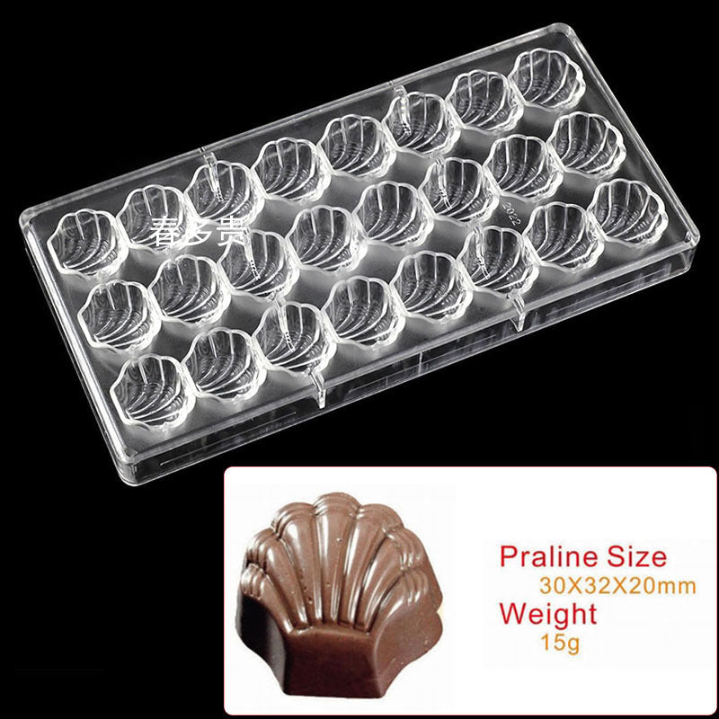 PE Chocolate Mold Square Lattice Round Love Egg Ice Chocolate Baking Tools A Variety Of Optional