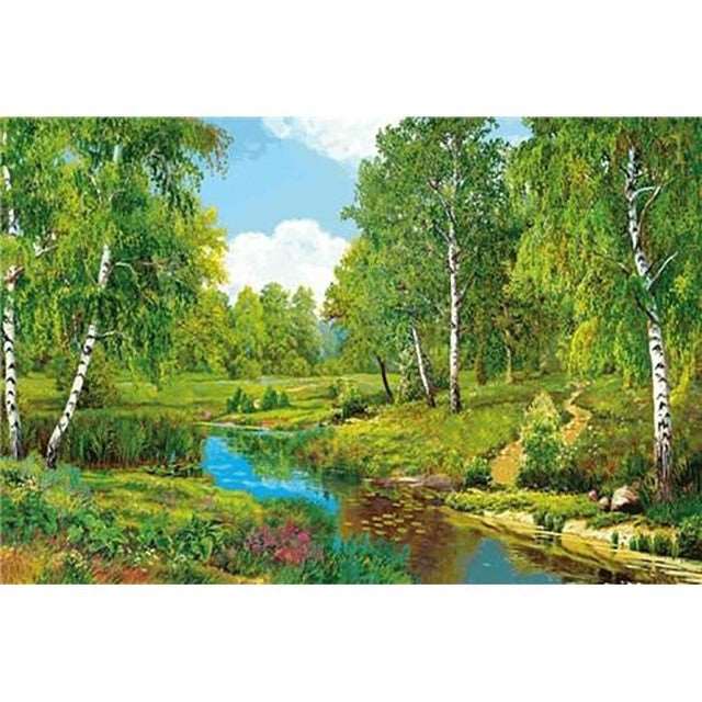 5d Diamond Painting Full Of Diamond Landscape Diamond Embroidery Decorative Painting