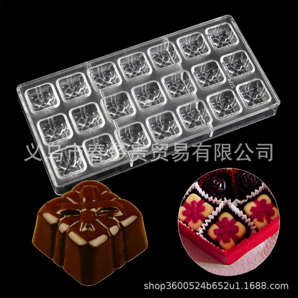 PE Chocolate Mold Square Lattice Round Love Egg Ice Chocolate Baking Tools A Variety Of Optional