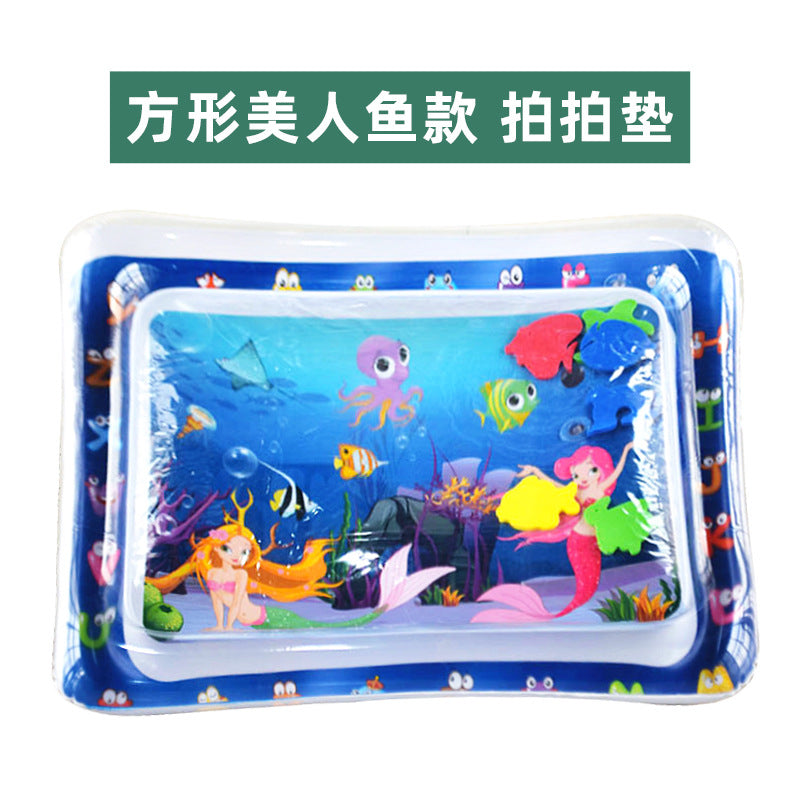 Cross-border Explosion-proof PVC Inflatable Water Mat Children's Baby Climbing Mat Pat Mat Water Injection Mat Toy Pat Le Cushion