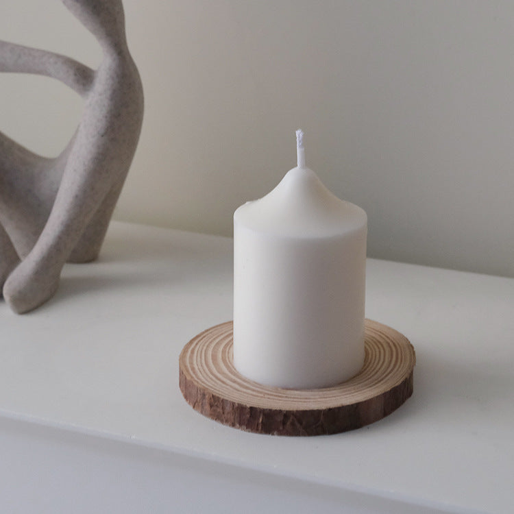 Homemade Scented Candle White Spire Thick Cylindrical Candle Wedding Souvenir Home Furnishings B&B Soft Decoration