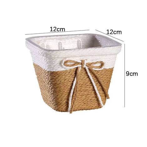 Paper Rope Woven Flower Pot Japanese Style Balcony Vase Waterproof Pot Indoor Decorative Flower Pot Green Plant Flower Basket