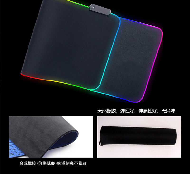 Rgb Luminous Mouse Pad Oversized Rog Game Gaming Magic Color Computer Led Luminous Mouse Pad Spot Wholesale