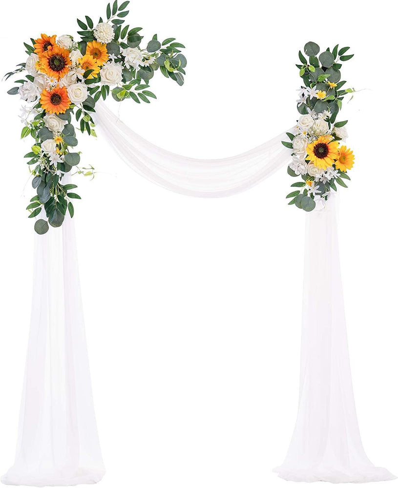 Wedding Arch Flower Four-piece Set Simulation Flower Wedding Flower Art Two Flowers Two Yarns Outdoor Decoration Scene Layout