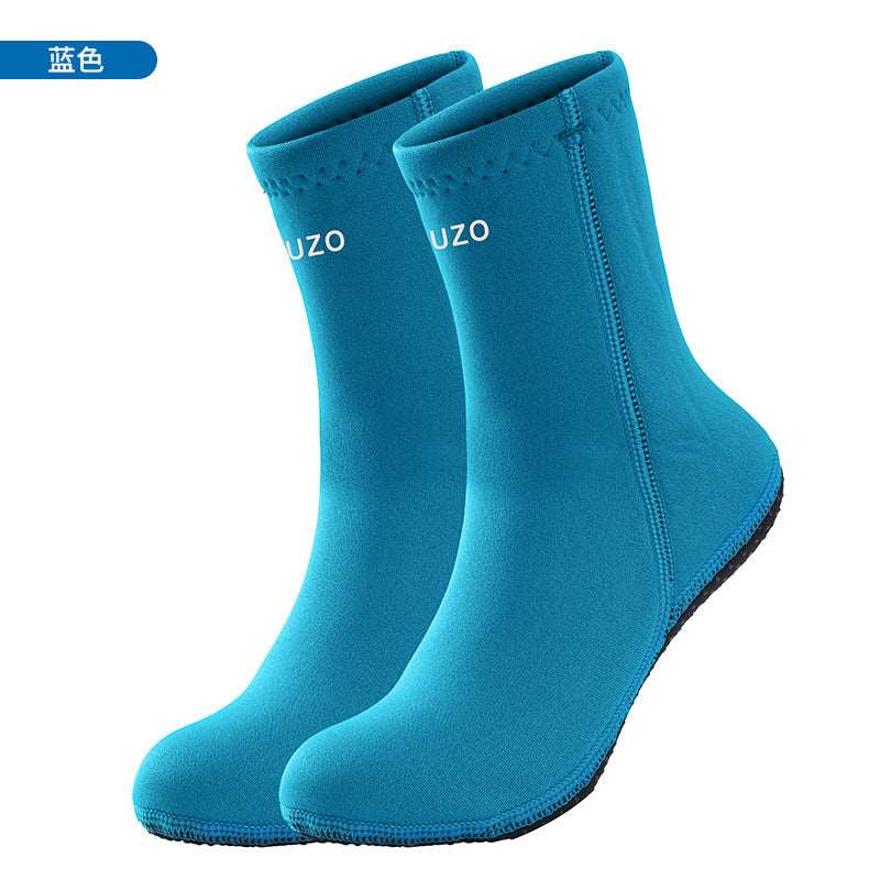 3mm Diving Socks OUZO Non-slip Wear-resistant Beach Socks Thickened Warm Winter Swimming Adult Surfing Wading Snorkeling Socks