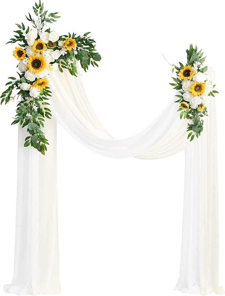 Wedding Arch Flower Four-piece Set Simulation Flower Wedding Flower Art Two Flowers Two Yarns Outdoor Decoration Scene Layout