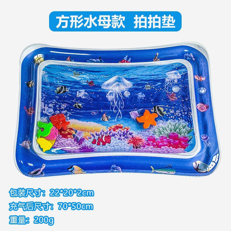 Cross-border Explosion-proof PVC Inflatable Water Mat Children's Baby Climbing Mat Pat Mat Water Injection Mat Toy Pat Le Cushion