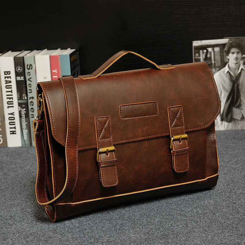 Retro Men Bag PU Leather Men Handbags Casual Business Laptop Bag Messenger Bags Office Bag