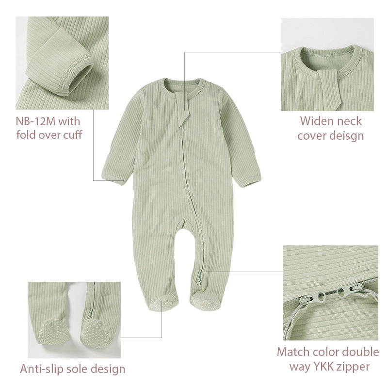 Baby Foot-wrapped Jumpsuit Style Baby Romper Romper Cotton Class A Children's Homewear Baby Jumpsuit