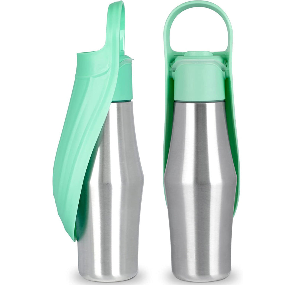 Pet Walking Cup Stainless Steel Dog Going Out Cup Outdoor Water Bottle Water Bottle Portable Water Drinker