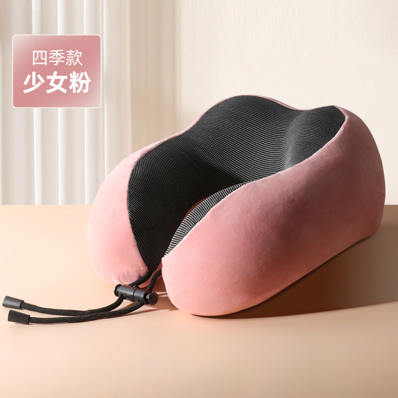 Memory Foam U-shaped Neck Pillow U-shaped Pillow Headrest Train Airplane Travel Office Sleeping Portable Neck Pillow Pillow