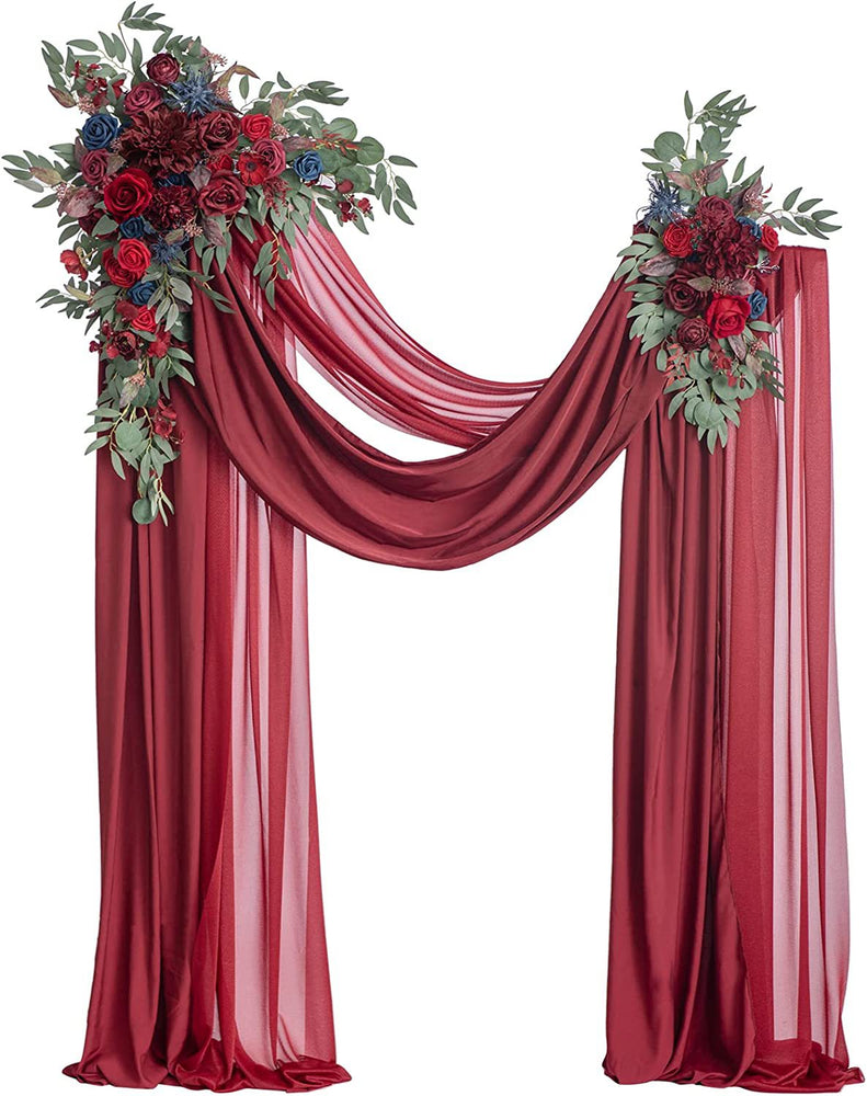 Wedding Arch Flower Four-piece Set Simulation Flower Wedding Flower Art Two Flowers Two Yarns Outdoor Decoration Scene Layout