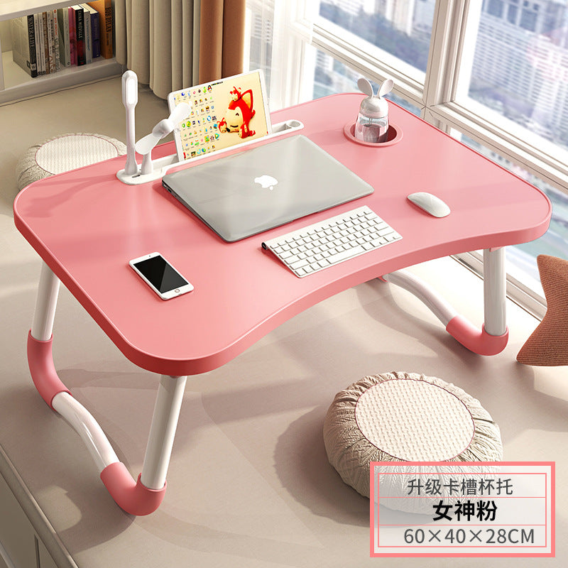 USB Bed Computer Desk Laptop Rechargeable Foldable Desk Bedroom Desk Student Dormitory Study Small Table