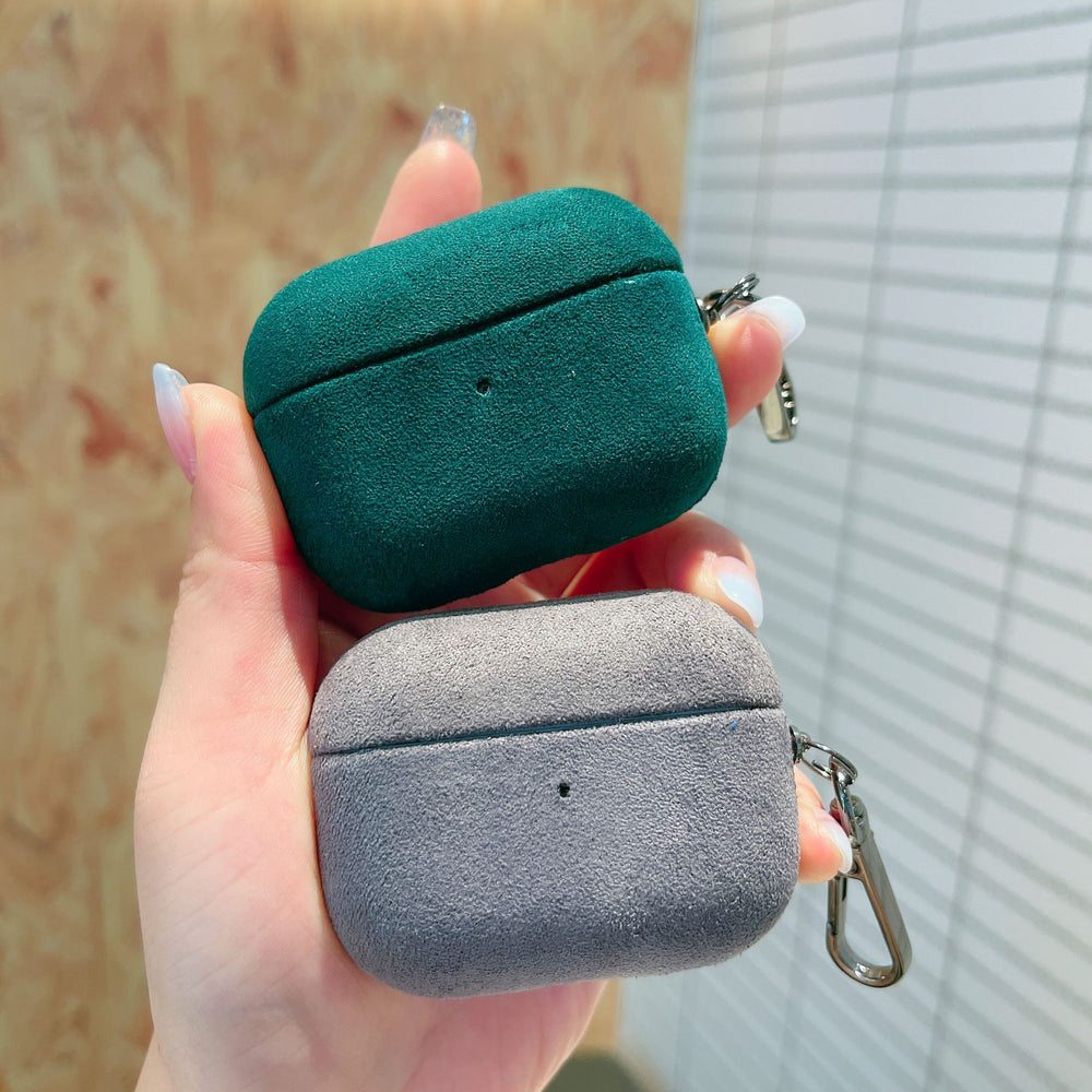 Applicable To Airpodspro2 Apple Headset Protective Case AirPods3 Protective Case Suede All-inclusive Drop-resistant Case