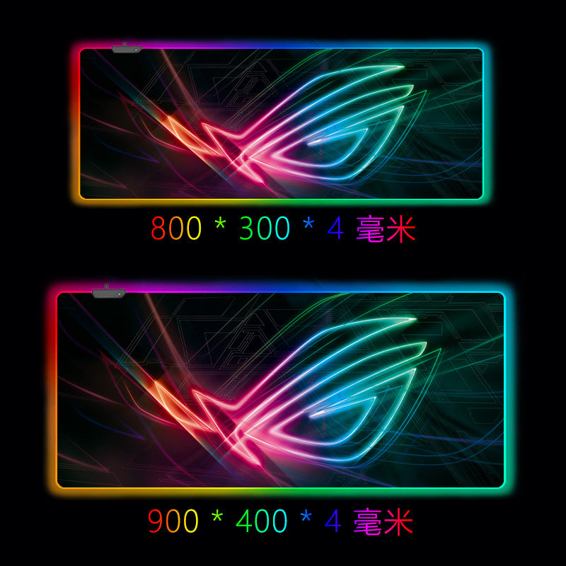 Rgb Luminous Mouse Pad Oversized Rog Game Gaming Magic Color Computer Led Luminous Mouse Pad Spot Wholesale