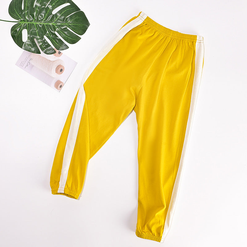 Children's Mosquito-proof Pants Pure Cotton Summer Boys' Sports Ankle-tied Pants Girls' Casual Trousers Children's Baby Bloomers