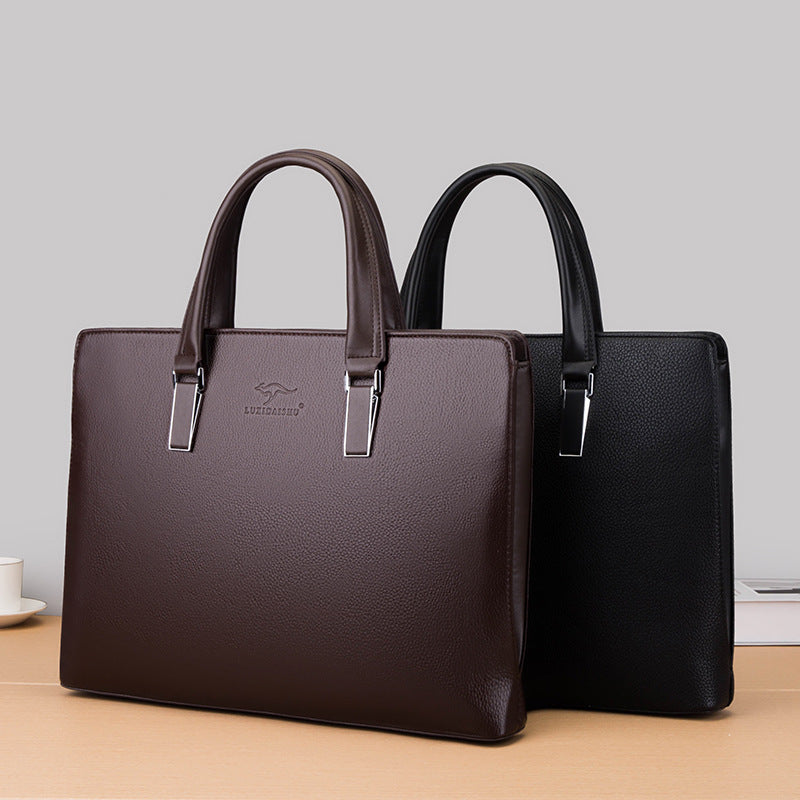 Large Capacity Handbag Men's Bag Casual Business Computer Bag Business Travel Briefcase Commuter Bag Shoulder Crossbody Bag