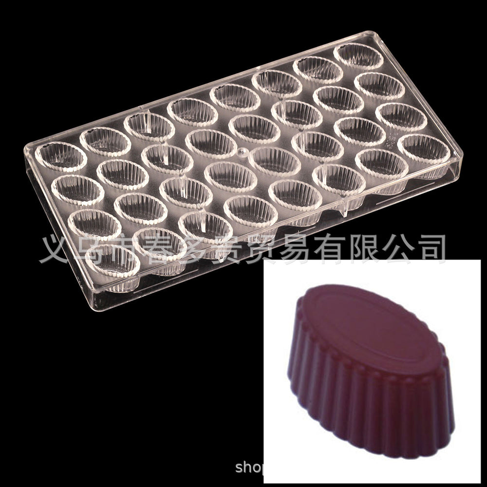 PE Chocolate Mold Square Lattice Round Love Egg Ice Chocolate Baking Tools A Variety Of Optional