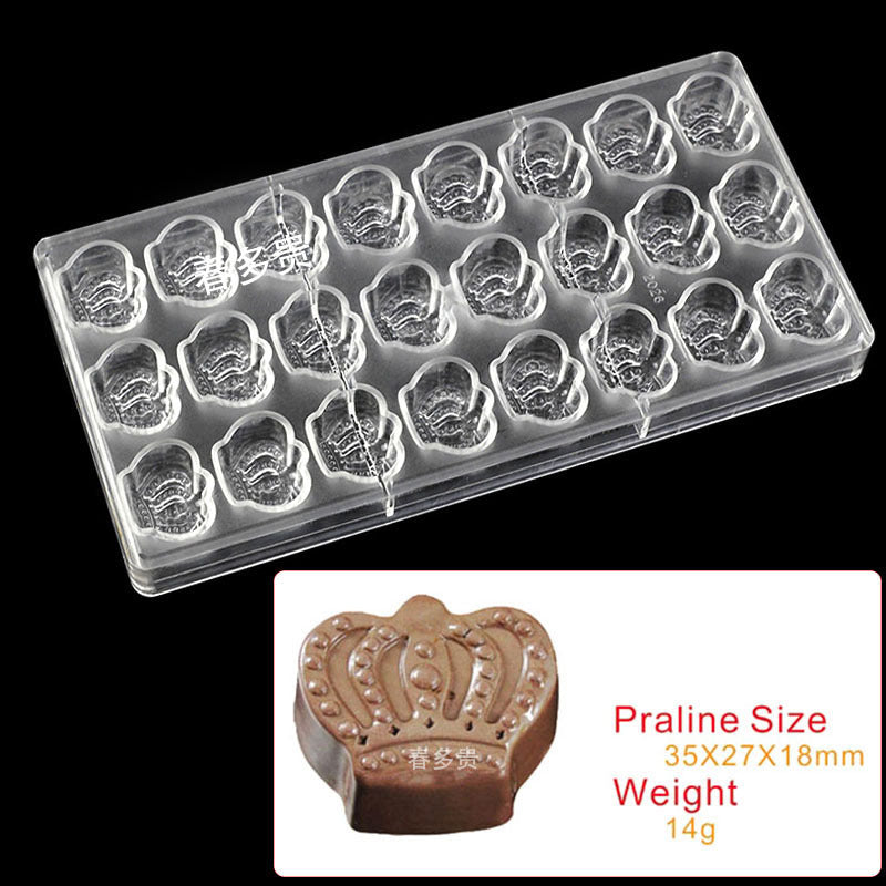 PE Chocolate Mold Square Lattice Round Love Egg Ice Chocolate Baking Tools A Variety Of Optional