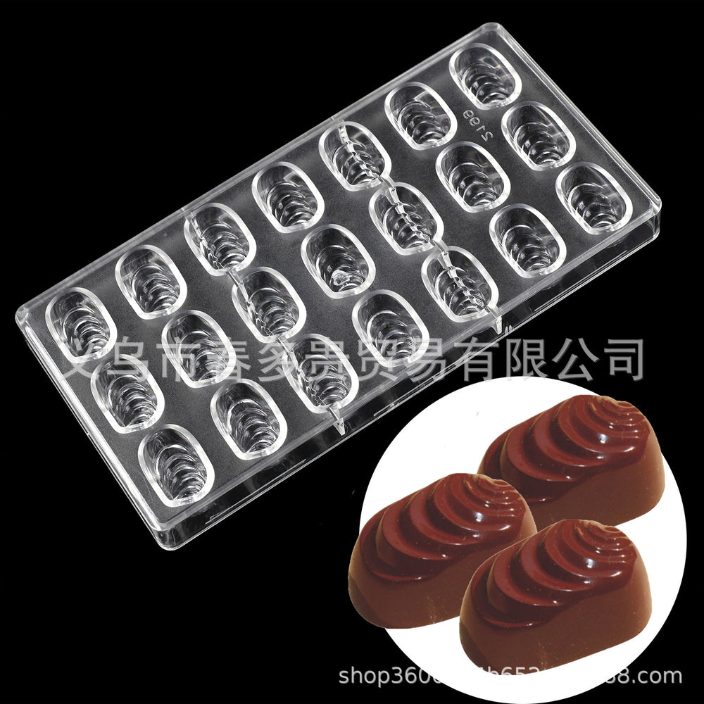 PE Chocolate Mold Square Lattice Round Love Egg Ice Chocolate Baking Tools A Variety Of Optional