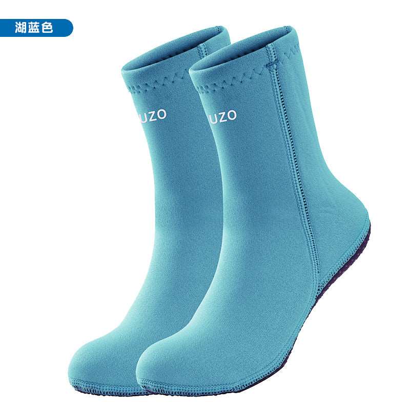 3mm Diving Socks OUZO Non-slip Wear-resistant Beach Socks Thickened Warm Winter Swimming Adult Surfing Wading Snorkeling Socks