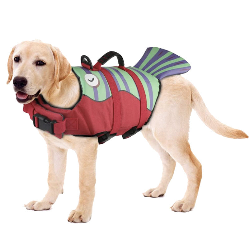 Pet Life Jacket Dog Swimsuit Outdoor Summer Cross-border Big Dog Supplies European And American Dog Life Jacket In Stock