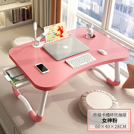 USB Bed Computer Desk Laptop Rechargeable Foldable Desk Bedroom Desk Student Dormitory Study Small Table